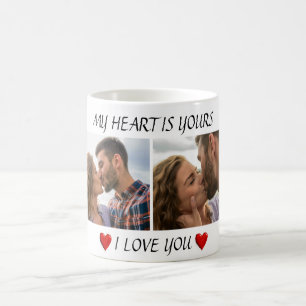 Valentijnskaart koffiemok Ik hou van jou met foto'