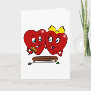 Valentijnskaart Koppel Hartjes Feestdagen Kaart