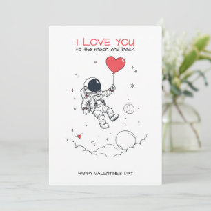 Valentijnskaart - "Love You to the Moon" Feestdagenkaart