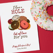 Valentijnskaart met Donut Feestdagenkaart