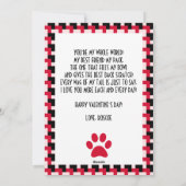 Valentijnskaart met eigen foto van de hond feestdagenkaart (Achterkant)