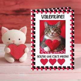 Valentijnskaart met foto van de kat feestdagen kaart