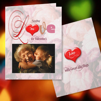 Valentijnskaart met foto van jou met liefde kaart