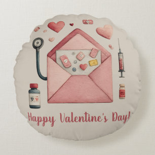 Valentijnskaart met liefdesrecept ontwerp rond kussen