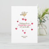 Valentijnskaart met Liefdesvogel Feestdagenkaart (Staand voorkant)