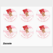 Valentijnskaart Teddybeer Sticker (Vel)