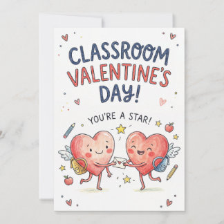 Valentijnskaart voor de klas – Jij bent een ster Feestdagenkaart