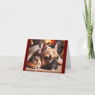 Valentijnskaart voor hond en hamster feestdagen kaart