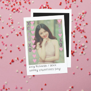 Valentijnskaart voor kinderen met instant foto P Bedankkaart