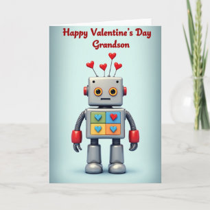 Valentijnskaart voor robot kleinkind kaart