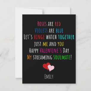 Valentijnskaart voor stel feestdagenkaart