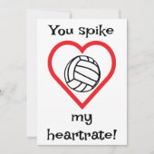 Valentijnskaart voor volleyballende kinderen in de feestdagenkaart (Voorkant)