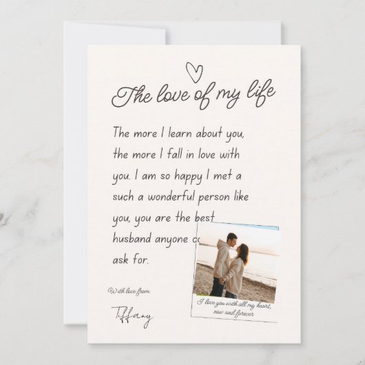 Valentijnskaarten voor man kaart (Voorkant)