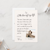 Valentijnskaarten voor man kaart (Voorkant / Achterkant in situ)