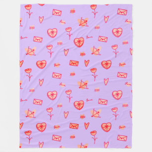 Valentijnskaarten & Zoete Leckernijen Valentijn Fleece Deken
