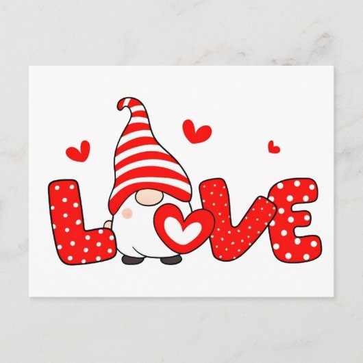 Valentijnskabouter Briefkaart (Voorkant)