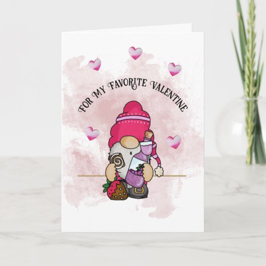 Valentijnskabouter, kaart 5" x 7" (Voorkant)