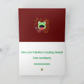 Valentijnskikker en vuurwerkontwerp kaart (Binnen)