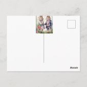 Valentijnskonijnen in het blauw briefkaart (Achterkant)