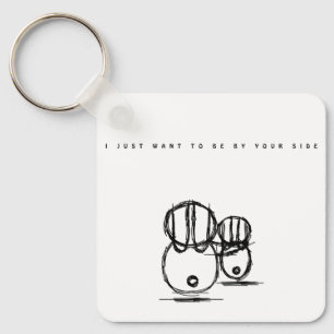 Valentijnsleutelhanger  Ik wil gewoon bij je zijn Sleutelhanger