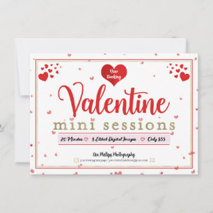 Valentijnsminisessies Fotografie Minis Flyer Kaart