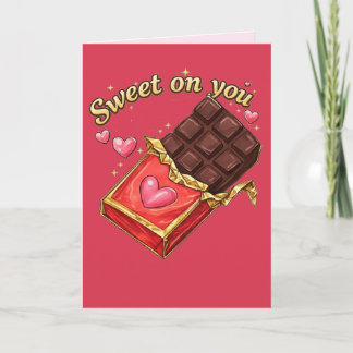 Valentijnsontwerp geïnspireerd door chocolade kaart