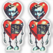 VALENTIJNSROBOT STICKER (Voorkant)