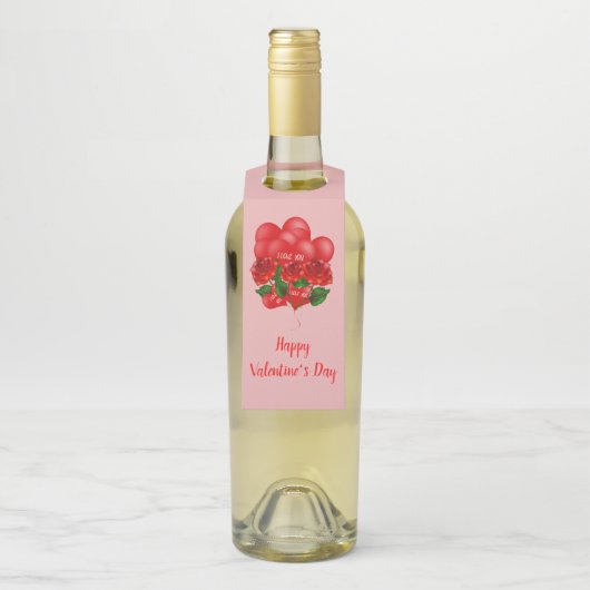 Valentijns's Bottle Hanger Label (Op fles)