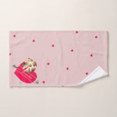 Valentijns's Bronze Pink Hearts Handdoek (Handdoek)