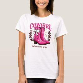 Valentijns's Club Cowgirl Laarzen T-shirt