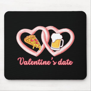 Valentijns's Datum Pizza Bier Muismat