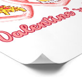 Valentijns's Datum Pizza Bier Poster (Hoek)