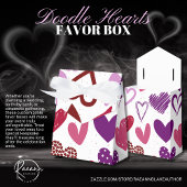 Valentijns's Doodle Hearts Favoriete Box Bedankdoosjes