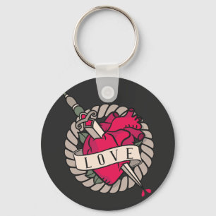 Valentijns's Heart Tatoo Design Sleutelhanger