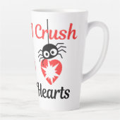Valentijns's I Crush Hearts schattige spin | Latte Mok (Rechts)
