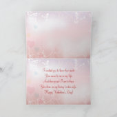 Valentijns's kaart voor Vrouw met rode rozen en ha (Binnen)