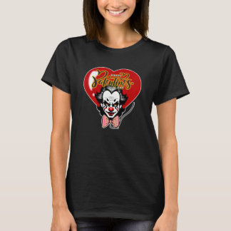 Valentijns's Killer Clown Heart Design T-shirt