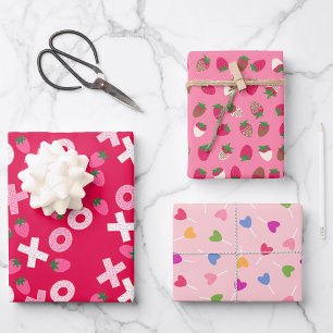 Valentijns's - liefste dag - inpakpapier Trio 2 Vel