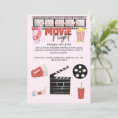 Valentijns's Party Movie Night Kaart (Staand voorkant)