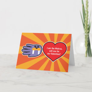 Valentijns's Walrus Love kaart