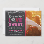 Valentijns's zwangerschapsaankondiging Baby onthul Feestdagenkaart (Voorkant)