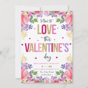 Valentijns's zwangerschapsaankondiging Baby onthul Feestdagenkaart