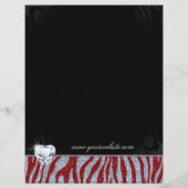 Valentijnssieraden Flyer Kapsalon Zebra Glitter (Achterkant)