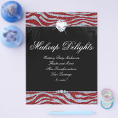 Valentijnssieraden Flyer Kapsalon Zebra Glitter (Enkel)