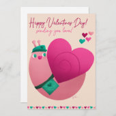 Valentijnsslang Feestdagenkaart (Voorkant / Achterkant)