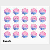 Valentijnssticker - Design Aquarelle Ronde Sticker (Vel)