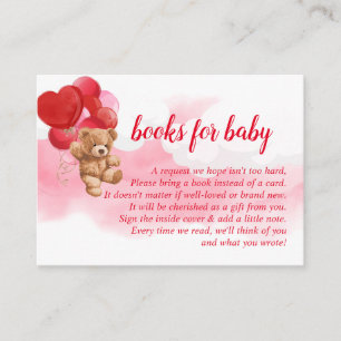 ValentijnsTeddybeer Boeken Voor Baby Kaart