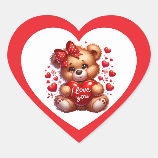 Valentijnsticker Hart Sticker (Voorkant)