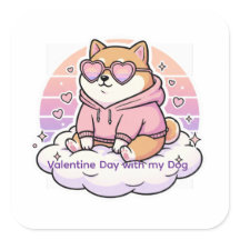 Valentijnsticker voor huisdieren