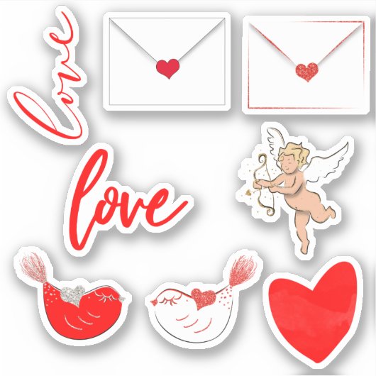 Valentijnstickerset Sticker (Voorkant)